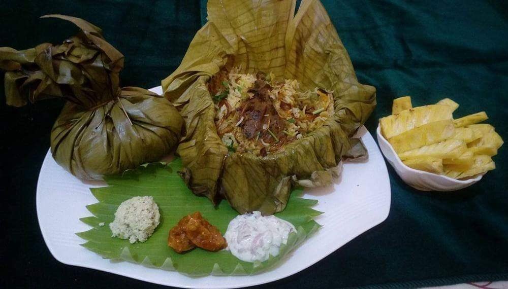 ചിക്കൻ വാഴയിലക്കിഴി ബിരിയാണി