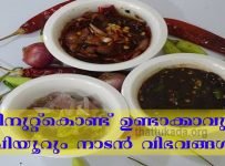 2 മിനുറ്റ്കൊണ്ട് ഉണ്ടാക്കാവുന്ന രുചിയൂറും നാടന് വിഭവങ്ങള് വീഡിയോ കാണുക