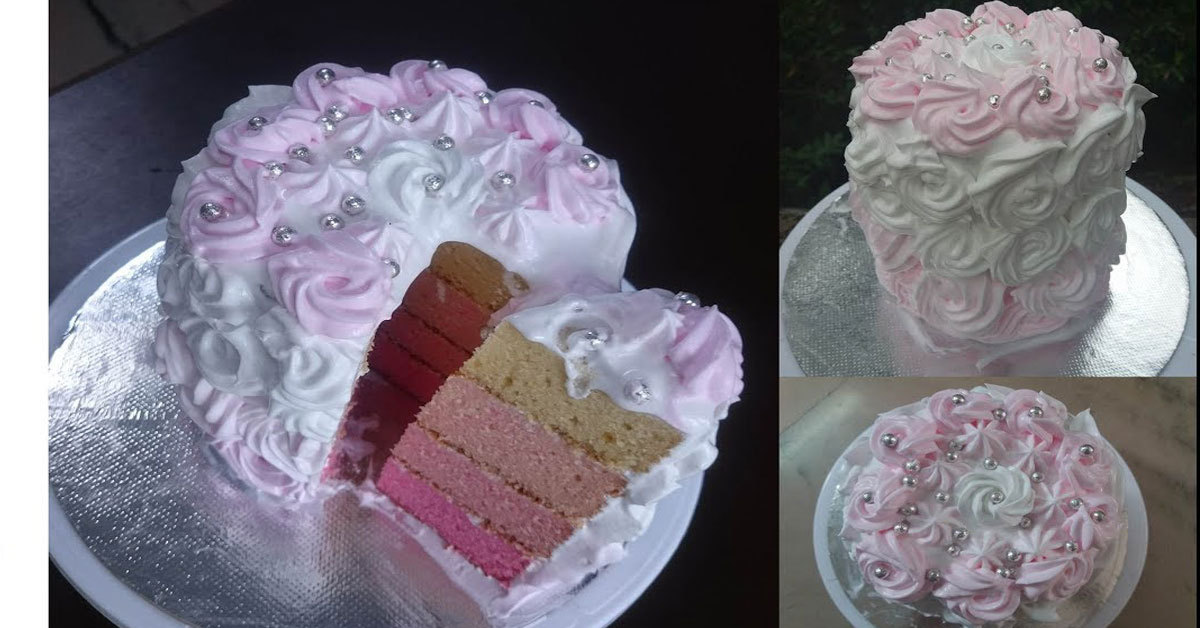 ഓംബ്രെ റോസറ്റ് കേക്ക്