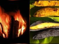 പഴയ കാല ഓർമ്മകൾ പുതുക്കി കൊണ്ട് ഏത്തപ്പഴം വിറകടുപ്പില് ചുട്ടെടുത്തത്