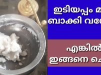 ഇടിയപ്പം ഉണ്ടാക്കുമ്പോൾ മാവ് ബാക്കി വന്നാൽ ഇങ്ങനെ ഒന്ന് ചെയ്യൂ