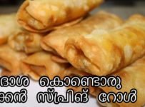 ദോശ കൊണ്ടൊരു ചിക്കൻ സ്പിറിങ് റോൾ ഉണ്ടാക്കി നോക്കൂ.