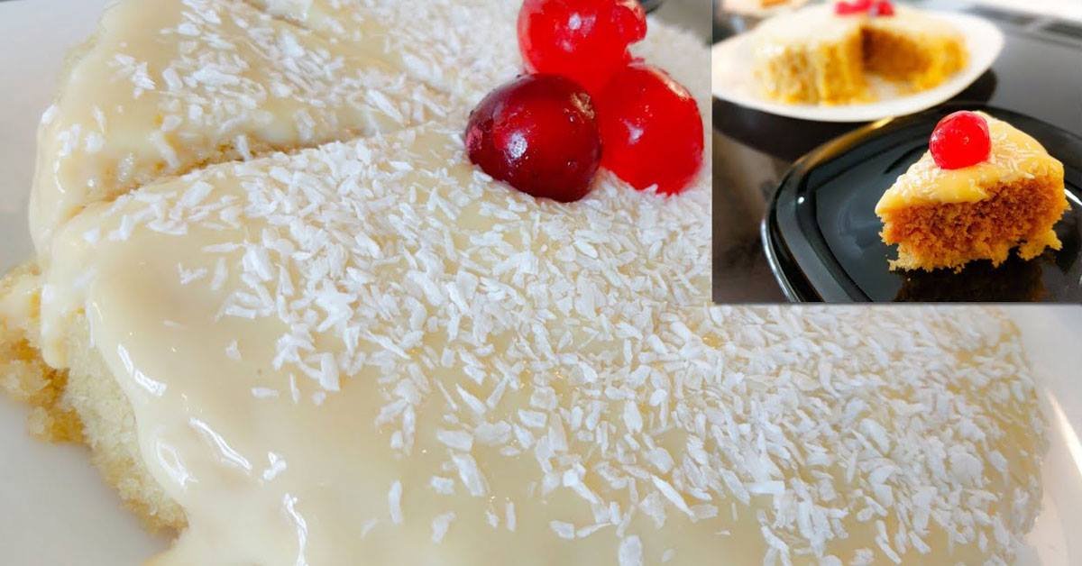 10 മിനിറ്റിൽ ഒരു കോക്കോനട്ട് കസ്റ്റാർഡ് കേക്ക് ഉണ്ടാക്കിയാലോ