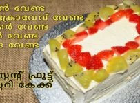 കേക്ക് ഉണ്ടാക്കാം ഇനി ബേക്ക് ചെയ്യാതെ വെറും 15 മിനിറ്റ് കൊണ്ട് – ഫ്രൂട്ട് പേസ്റ്ററി കേക്ക്