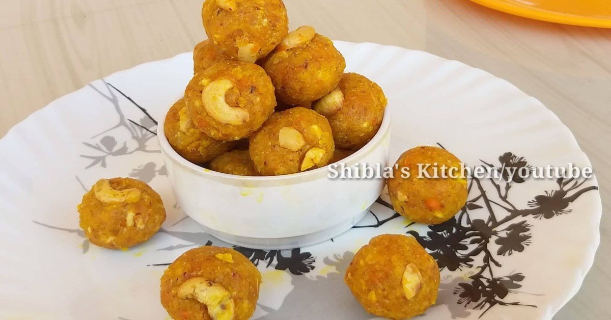 Carrot coconut laddoo