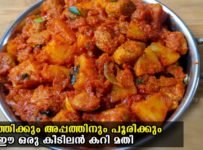 ചപ്പാത്തിക്കും,അപ്പം, പൂരിക്കും ഈ ഒരു കിടിലൻ കറി മാത്രം മതി. വിശദമായ റെസിപ്പി