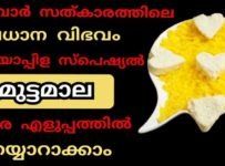 മലബാറുകാരുടെ സൽക്കാരങ്ങളിൽ ഒഴിച്ചുകൂടാനാവാത്ത ഒരു ഐറ്റം ആണ് മുട്ടമാല… മലബാർ സൽക്കാരങ്ങളിൽ പുതിയാപ്പിളമാർക്ക് വളരെ പ്രിയപ്പെട്ട ഒരു ഐറ്റം കൂടിയാണ് മുട്ടമാല വളരെ പെട്ടെന്ന് തയ്യാറാക്കാൻ പറ്റുന്നതും… കുറഞ്ഞ ചേരുവകളും മാത്രം മതി സ്വാദിഷ്ടവുമായ ഈ മുട്ടമാല. തയ്യാറാക്കാൻ