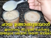 ചായ ഉണ്ടാക്കുമ്പോൾ ഇതൊരു സൂൺ ചേർക്കു, ചായയുടെ ലെവൽ തന്നെ മാറി മറിയും