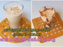 പഴം ഉപയോഗിച്ച് രണ്ടു ടേസ്റ്റി ഹെൽത്തി മിൽക്ക് ഷേക്ക്സ്