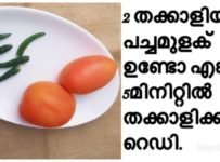 രണ്ടു തക്കാളിയും അഞ്ച് പച്ചമുളക് ഉണ്ടോ എങ്കിൽ 5മിനിറ്റിൽ തക്കാളിക്കറി റെഡി