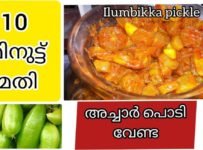 10 മിനുട്ടിൽ അച്ചാർ തയ്യാറാക്കാം. അച്ചാർ പൊടിയൊന്നും വേണ്ട.