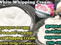ഇന്ന് നമുക്ക് 2 മുട്ടയുടെ വെള്ളയിൽ നിന്നും Perfect  whipping  cream എങ്ങനെയാ ഉണ്ടാക്കുന്നത് എന്ന് നോക്കിയാലോ
