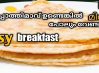 ചപ്പാത്തി മാവ് ഉണ്ടെങ്കിൽ 2 മിനിറ്റിൽ ഒരു ടേസ്റ്റി ബ്രേക്ഫാസ്റ്റ് റെഡിയാക്കാം..